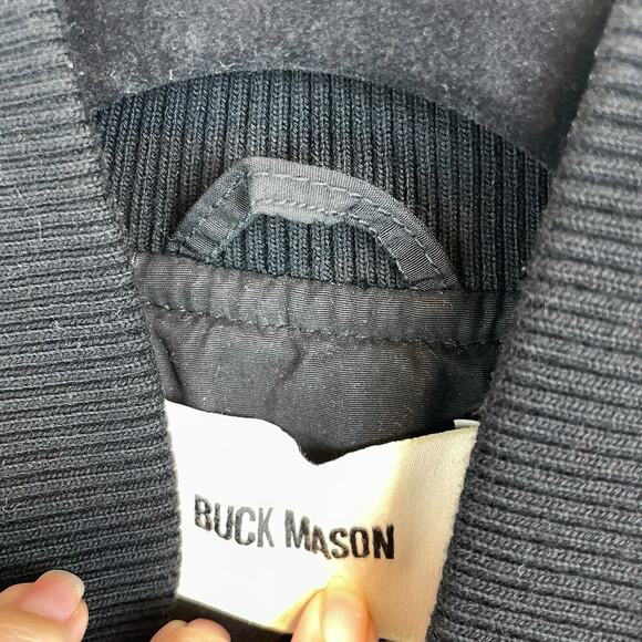 Buck Mason Storm Stopper Classic Weather Resistant Bomber Jacket Black Size XS - Picture 2 of 8